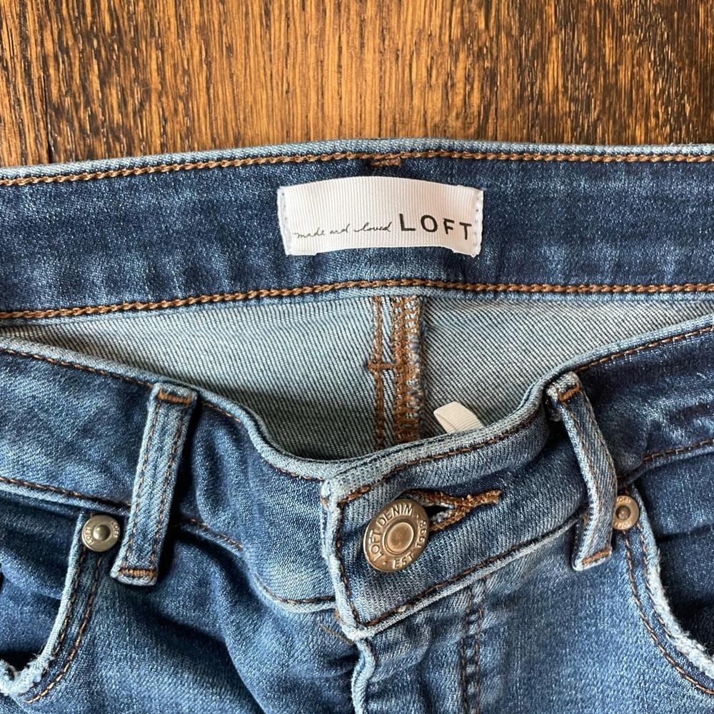 Loft Chew Hem Ankle Jean - Picture 2 of 4